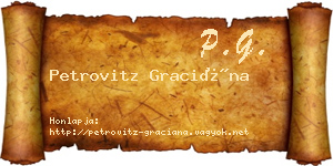Petrovitz Graciána névjegykártya